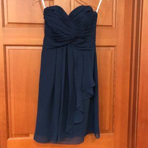 David's Bridesmaid's Dress, formal dress, homecoming, Navy Blue, Size 00